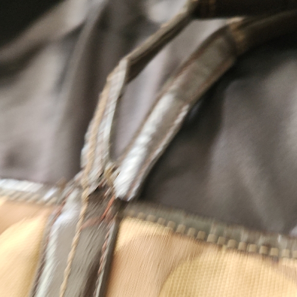 Coach Tan Signature Fold Over Tote - Picture 6 of 12